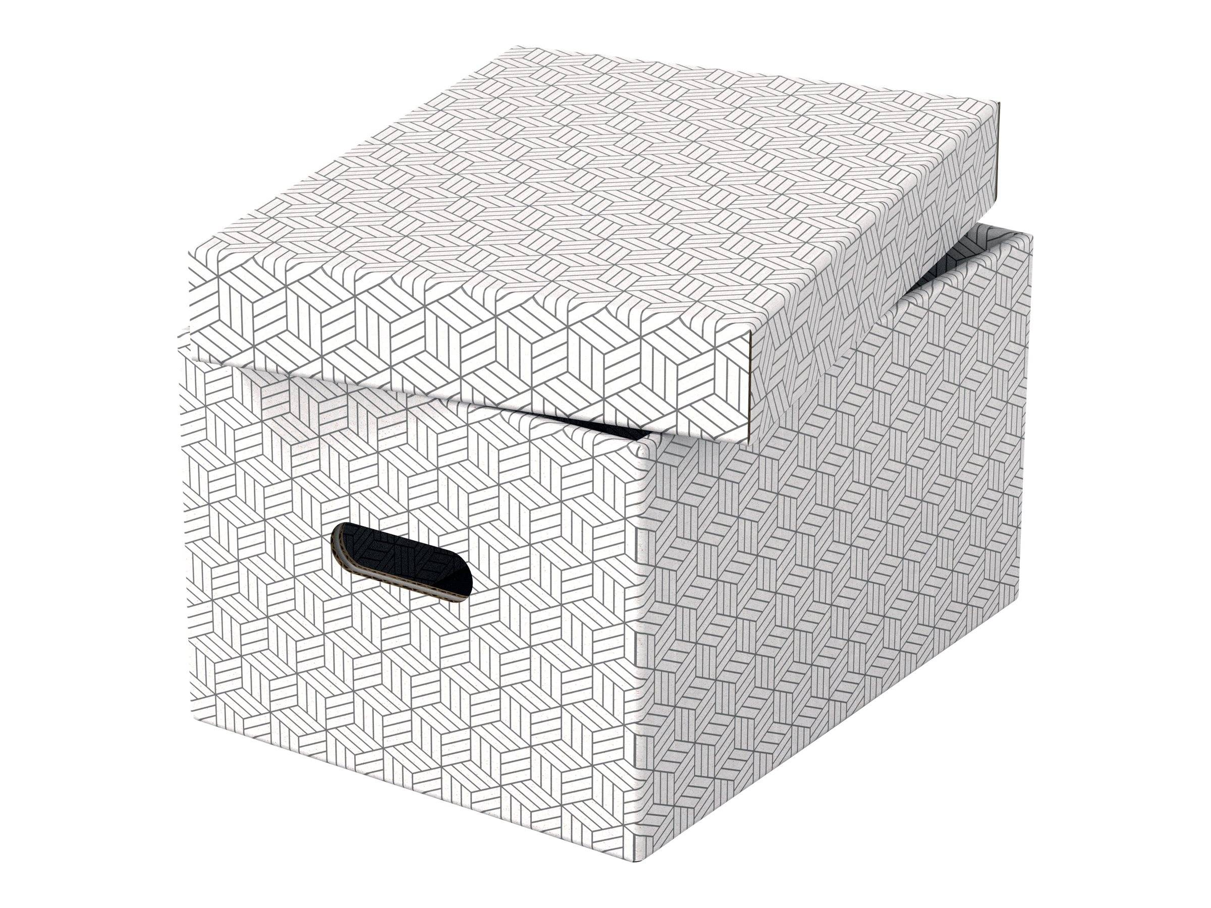 Esselte 4049793072272 Esselte - Home opbergdoos, ft 26,5 x 36,5 x 20,5 cm, wit, pak van 3 stuks-0