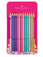 FABER-CASTELL Kleurpotloden Sparkle 12-pack metalen etui-2