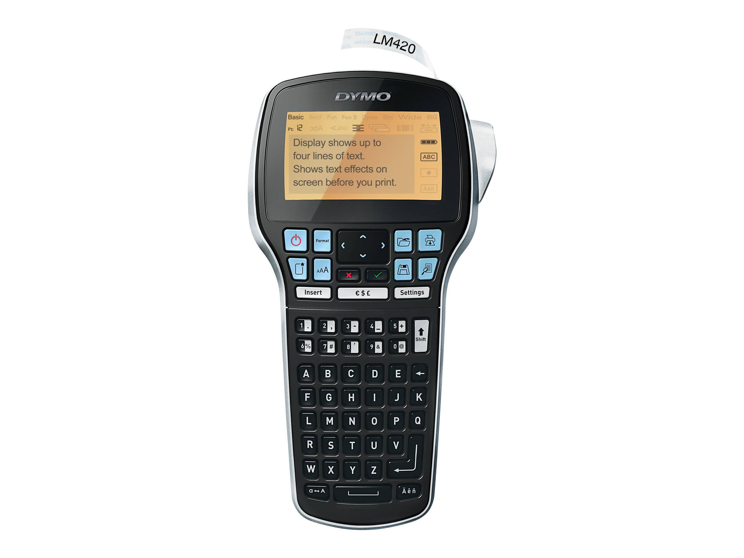 DYMO LabelManager 420P 6/9/12/19 mm D1-tapes ABC UK/HK-2