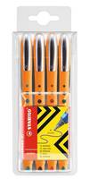 STABILO 4006381197854 STABILO - worker+ roller 0,5 mm etui van 4 stuks assorti-2