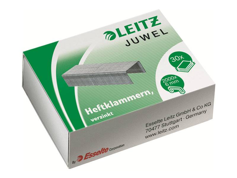 Esselte Leitz JUWEL - Pak nietjes - 6 mm - 2000 nietjes - Gegalvaniseerd staal - Zilver - 30 vel-1