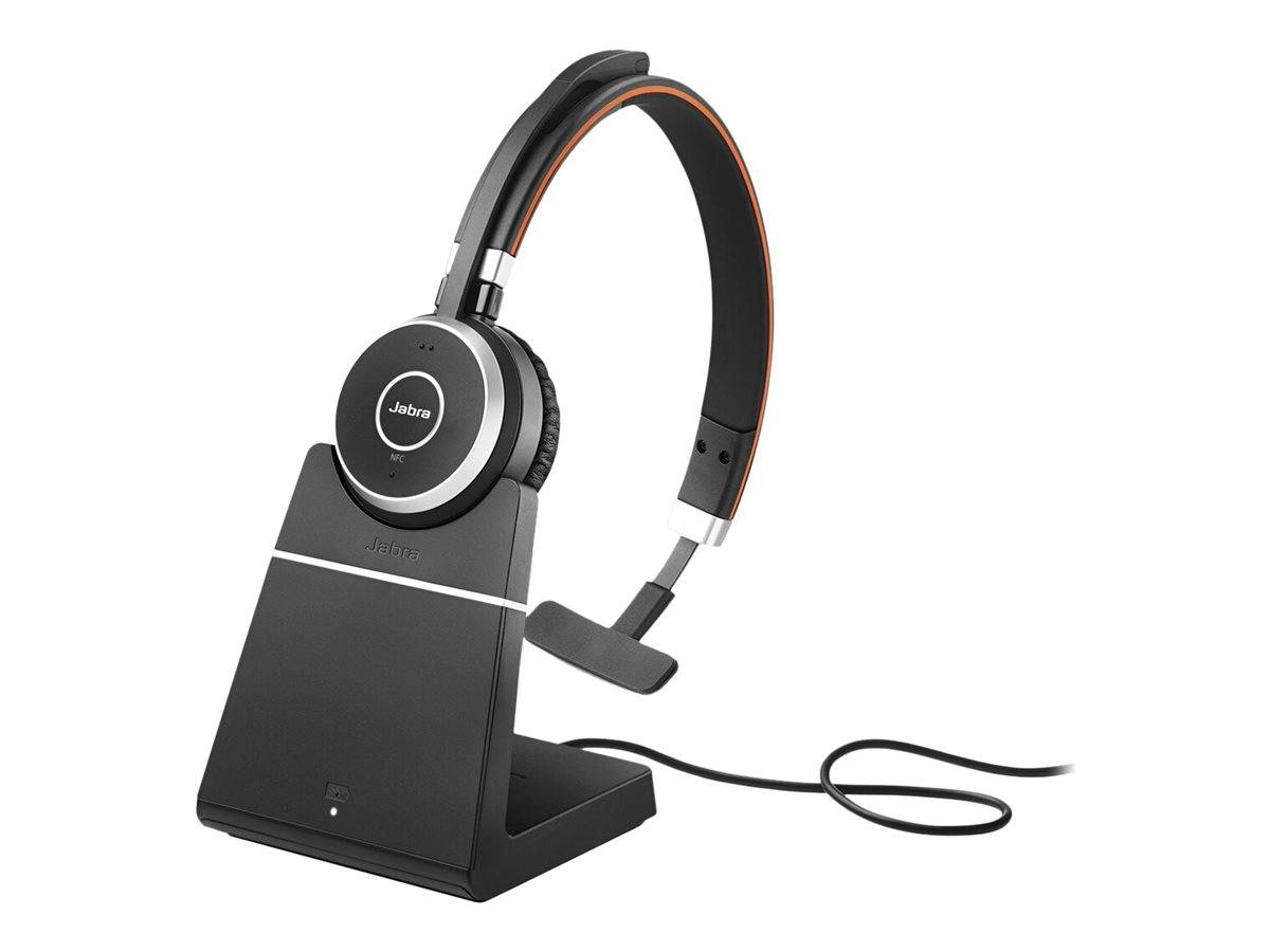Jabra Evolve 65 SE UC Mono - Headset - on-ear Bluetooth wireless USB with charging stand Optimised for UC-2
