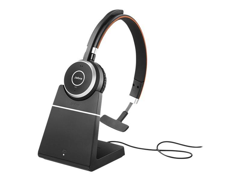 Jabra Evolve 65 SE UC Mono - Headset - on-ear Bluetooth wireless USB with charging stand Optimised for UC-3