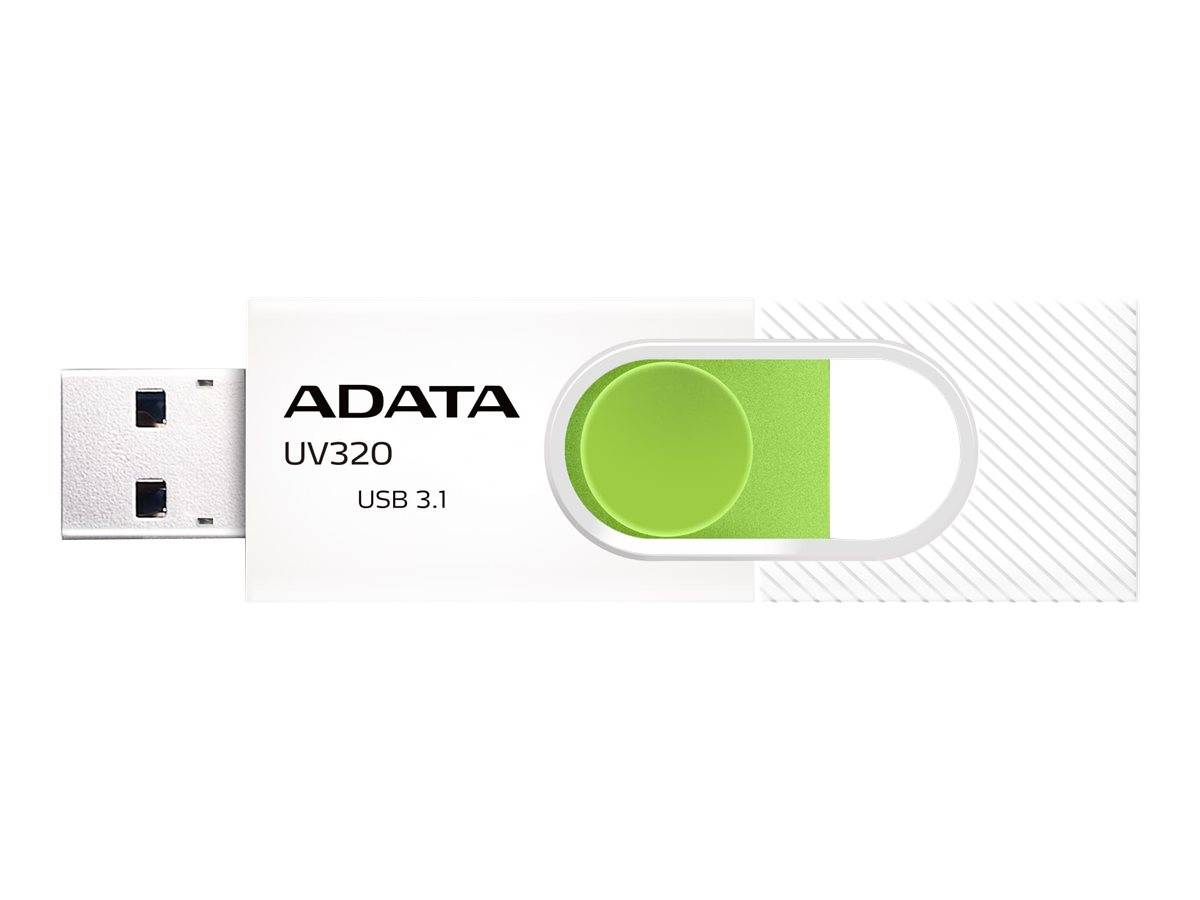 ADATA UV320 USB-flashdrive 64 GB USB Type-A 3.2 Gen 1 (3.1 Gen 1) Groen, Wit-0