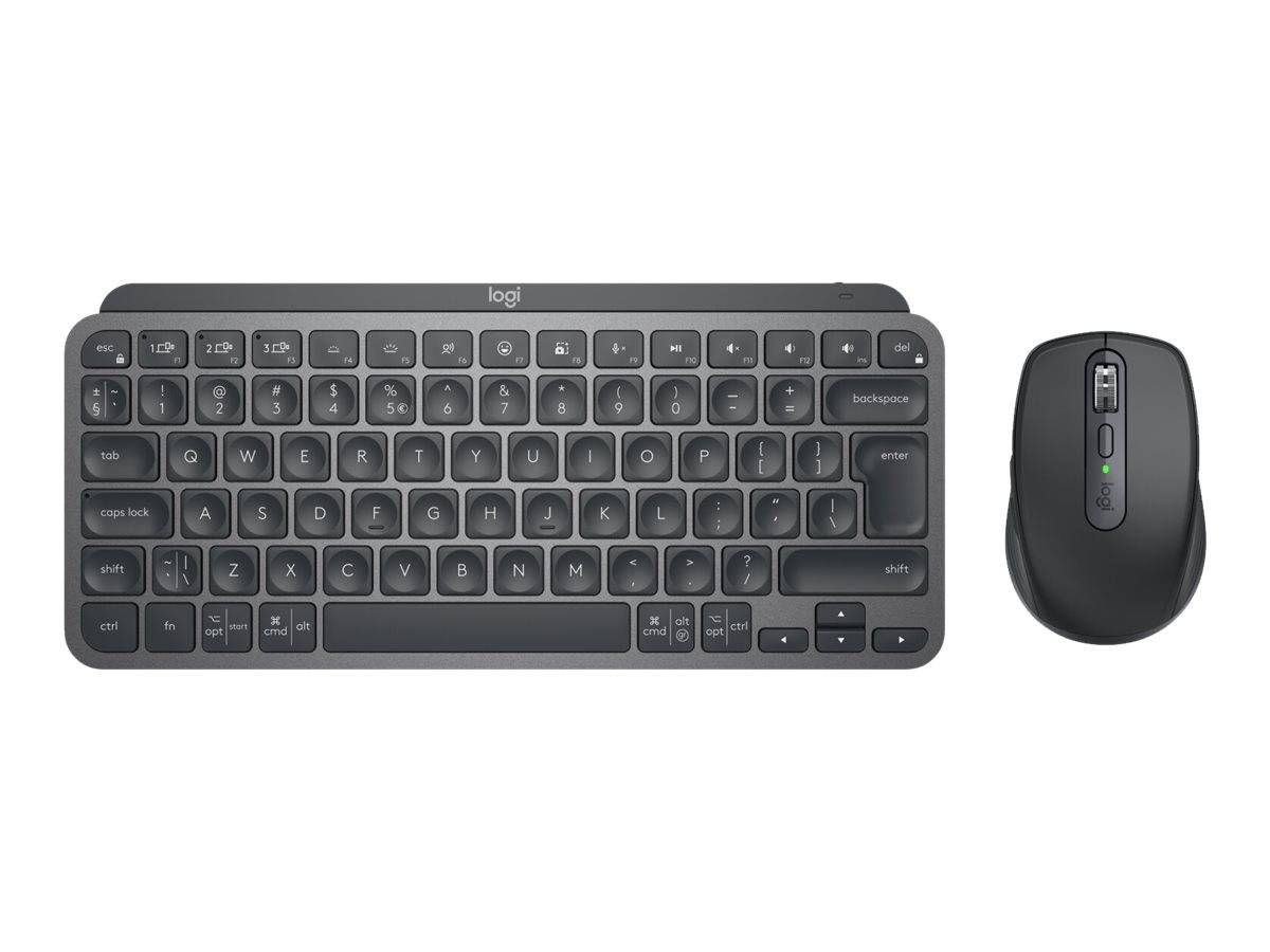 Logitech MX Keys Mini Combo for Business Set met toetsenbord en muis Draadloos Oplaadbaar, Verlicht QWERTZ, Duits Grafie-0