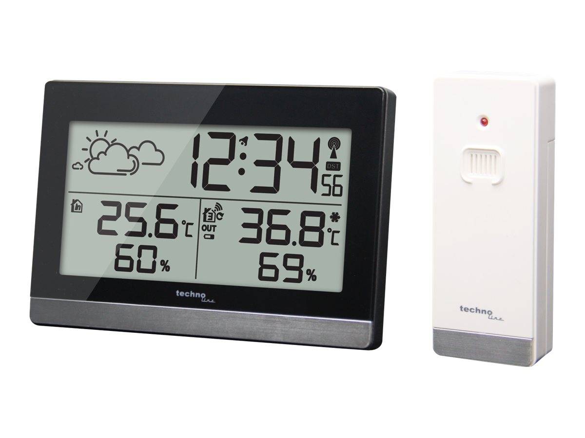 WS 9255 - modern weerstation, zwart-0