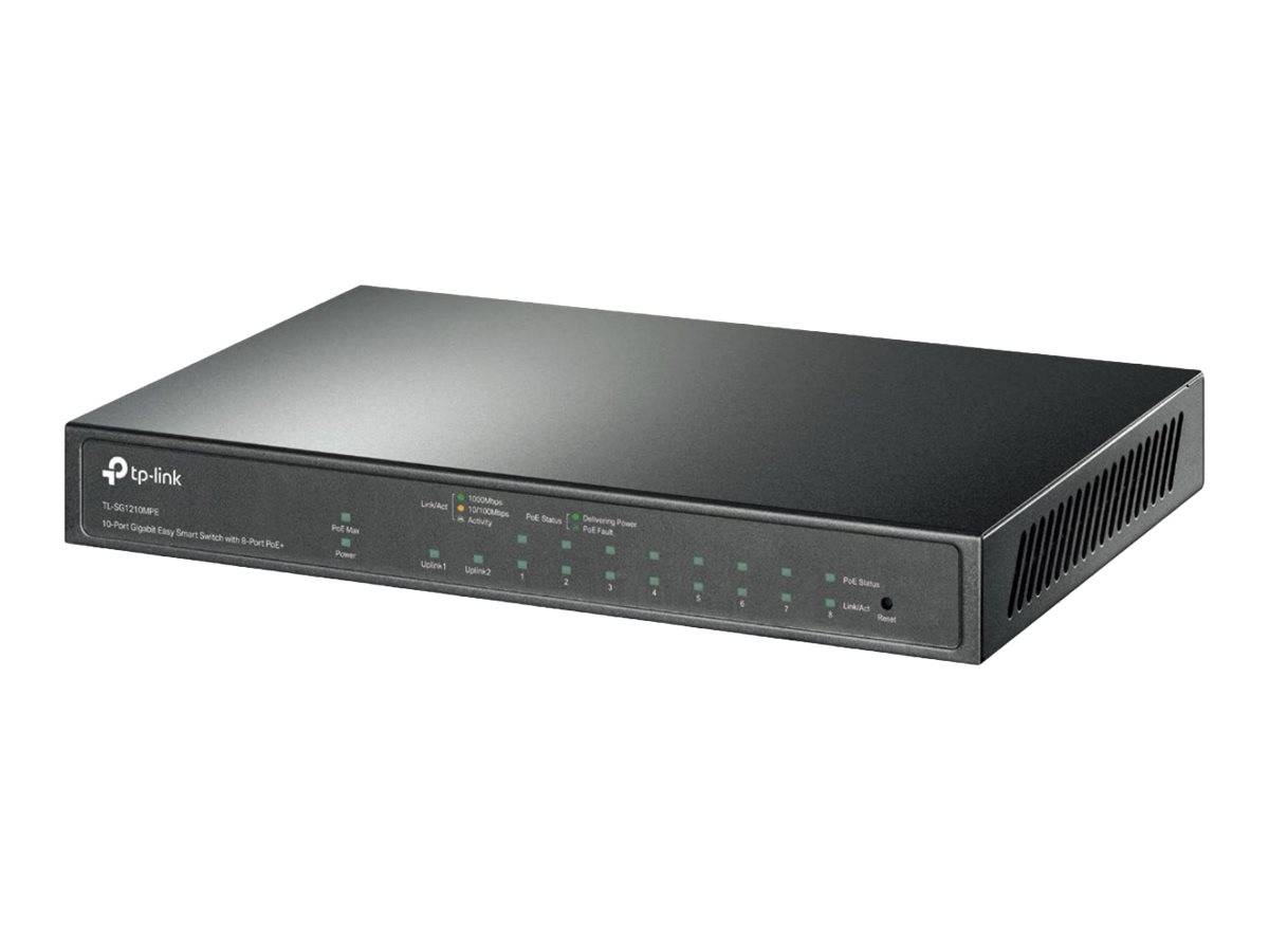 TP-Link 10-Port Gigabit Easy Smart Switch with 8-Port PoE+-0