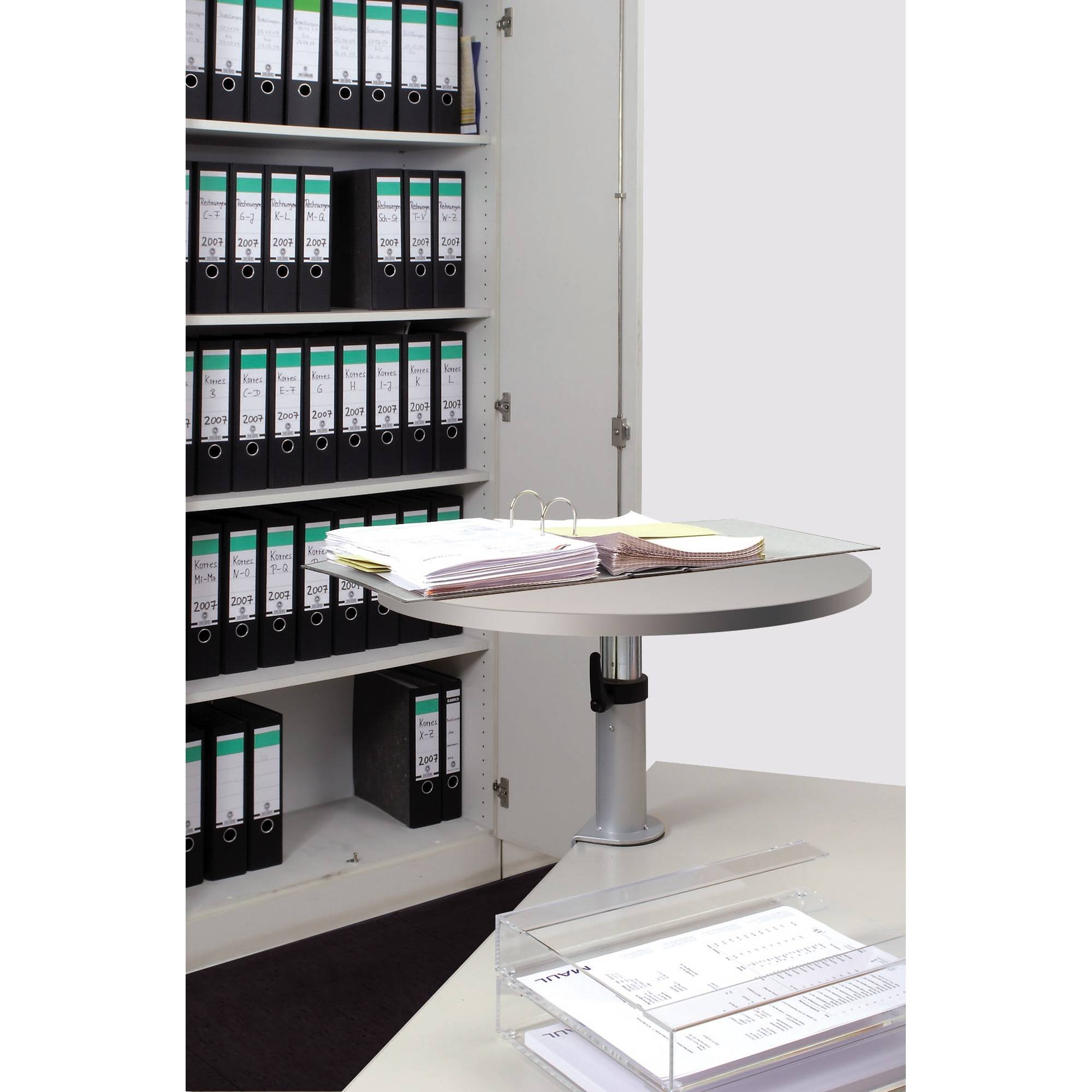 Maul 9301182 Tafelpaneel Kleur tafelblad: Grijs In hoogte verstelbaar, Met tafelklem Hoogte (max.): 43 cm-3