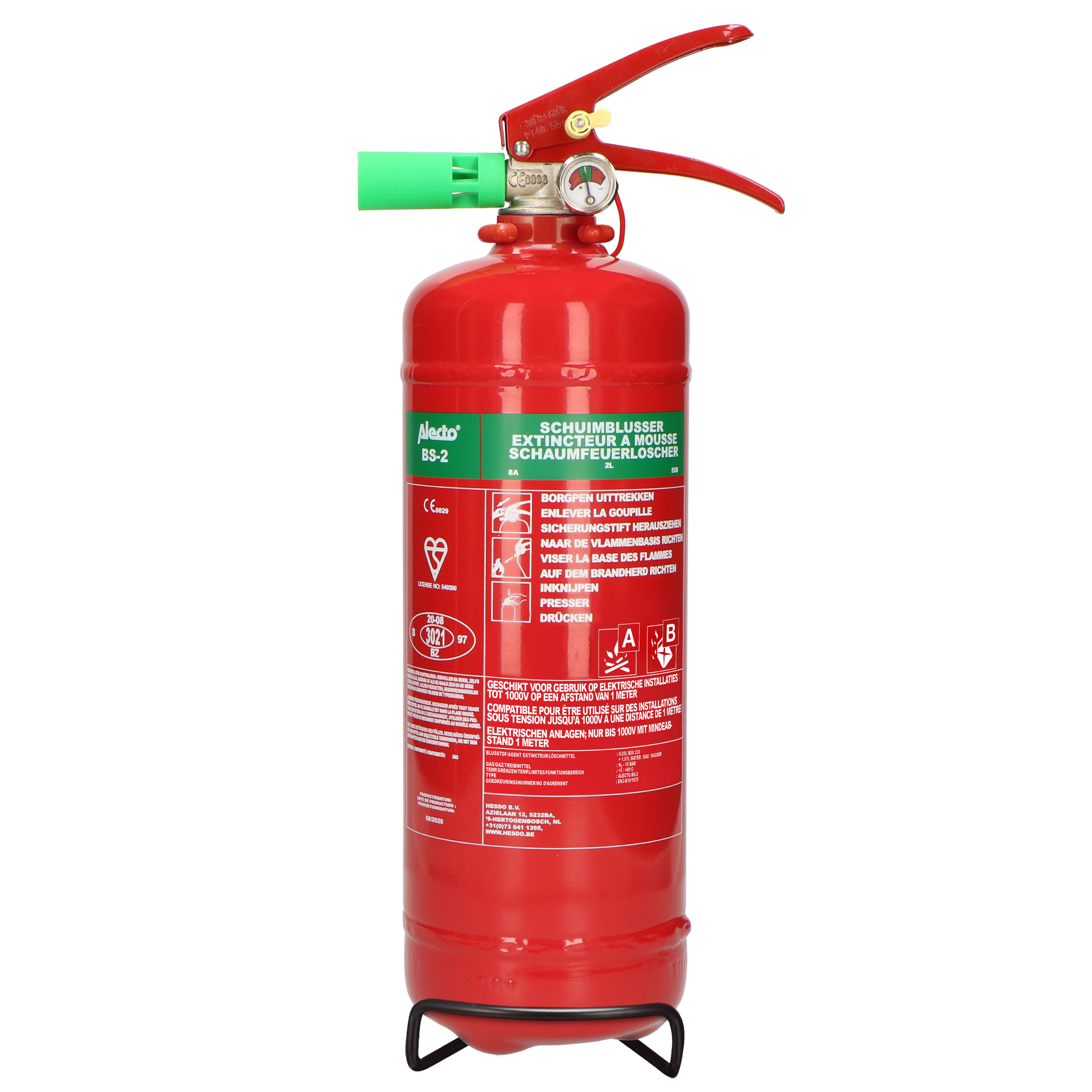 Alecto ABS-2 - Schuim brandblusser 2 liter-0