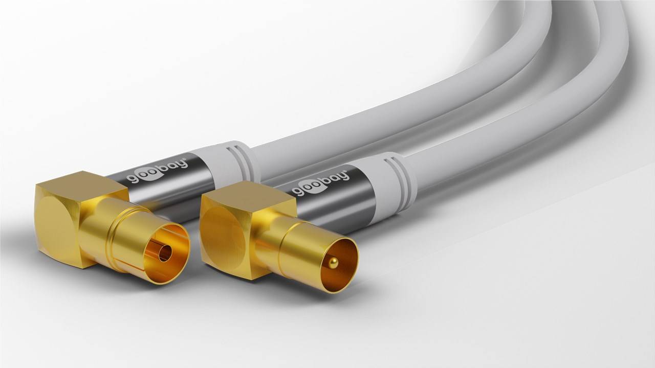 Goobay TV Antennenkabel (135 dB typ), 4x geschirmt vergoldet, Koax-Buchse 90° > Koax-Stecker 90° 5 m-3