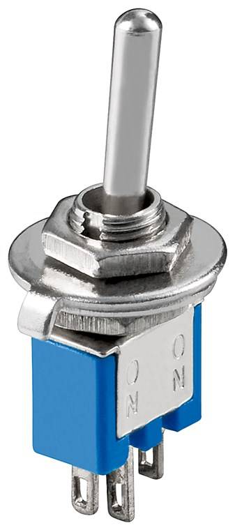 Goobay Toggle Switch Subminiature, 1x UM, 3 Pins, Blue Housing-0
