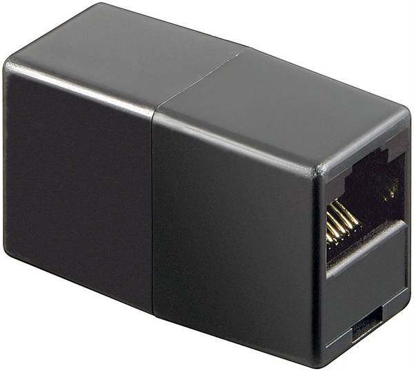 GOOBAY GOOBAY-50260 RJ45 koppelstuk; RJ45-aansluiting,aan beide zijden; zwart; 8p8c - 1 stuk
