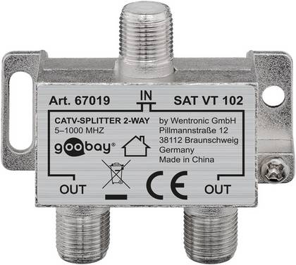 Goobay Terrestrial Splitter, 2 Outputs