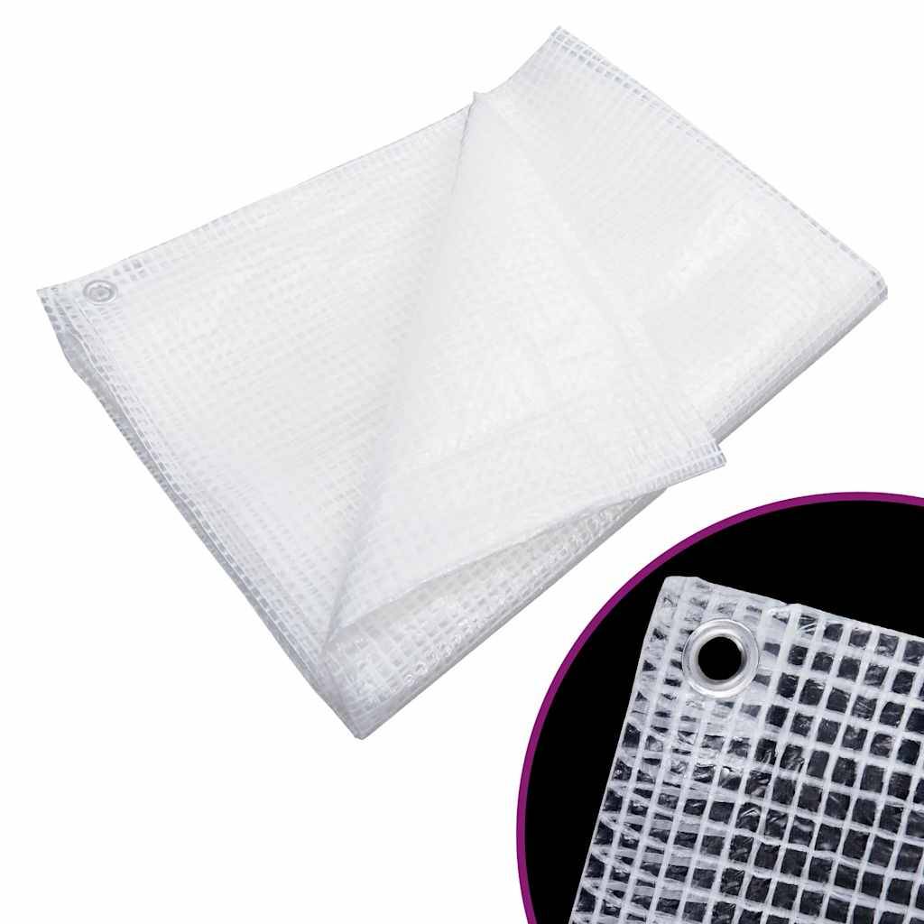 vidaXL - Dekzeil - leno - 140 - g/m² - 4x4 - m - wit-0