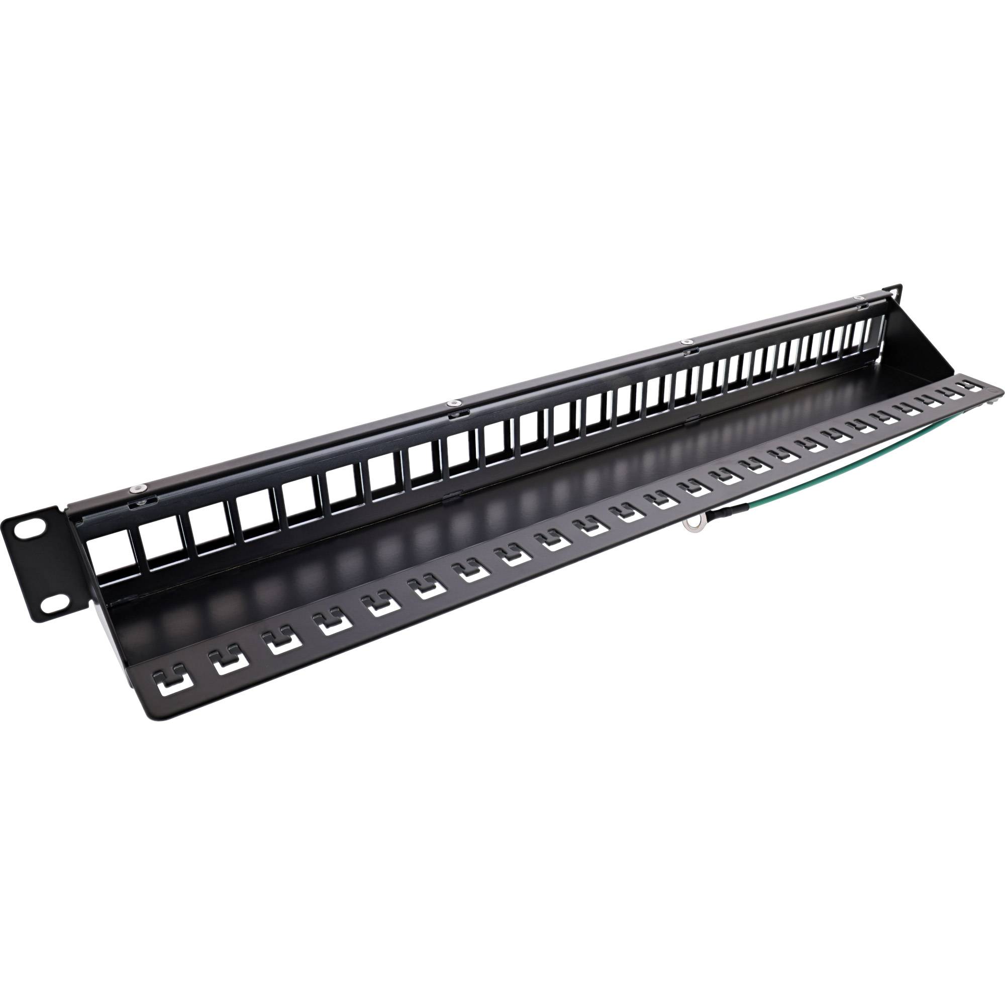 InLine® patchpaneel 24-voudig, Keystone leeg patchpaneel, 19", 1U, zwart-1