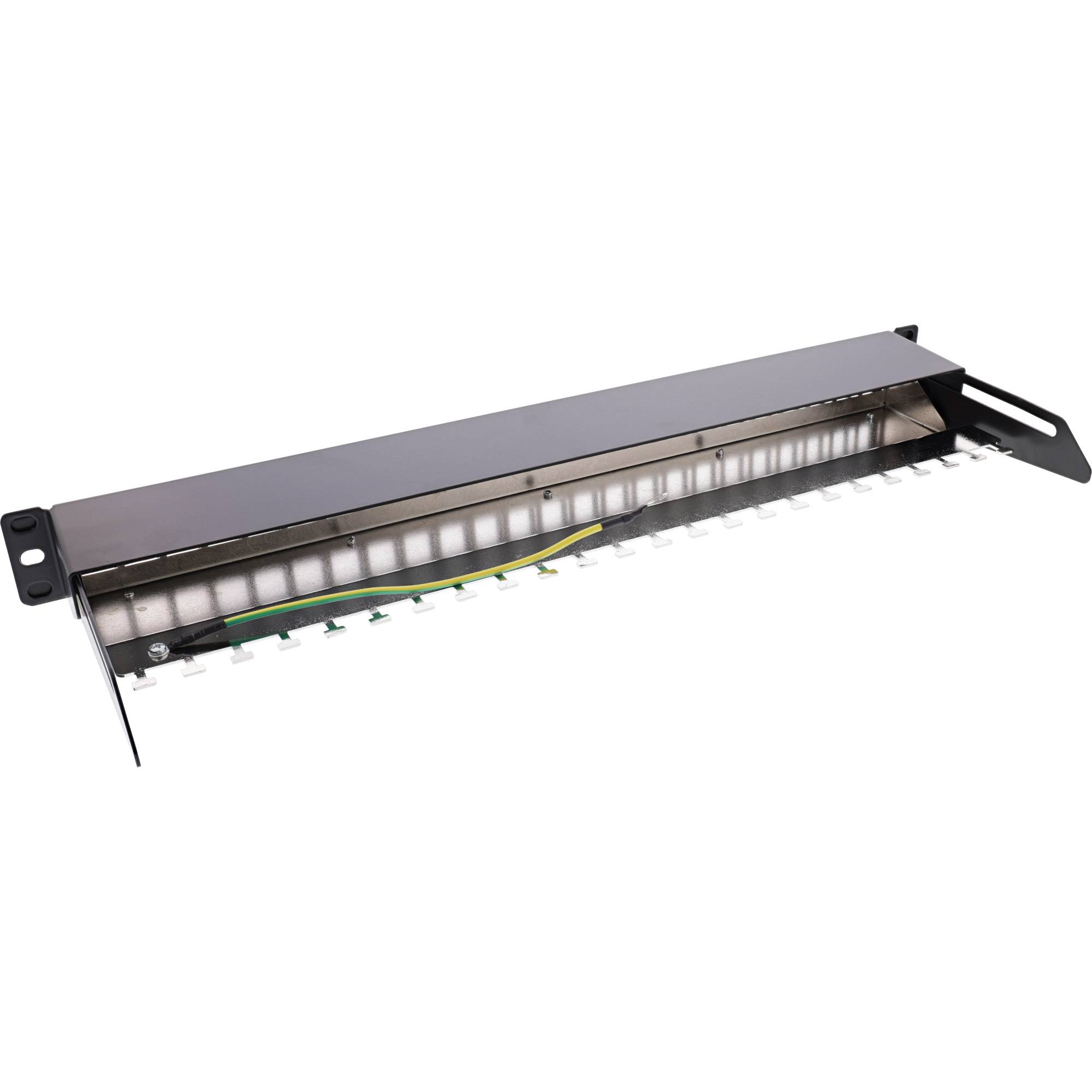 InLine® patchpaneel 24-voudig, Keystone leeg patchpaneel met uittrekelem.,19",1U-2