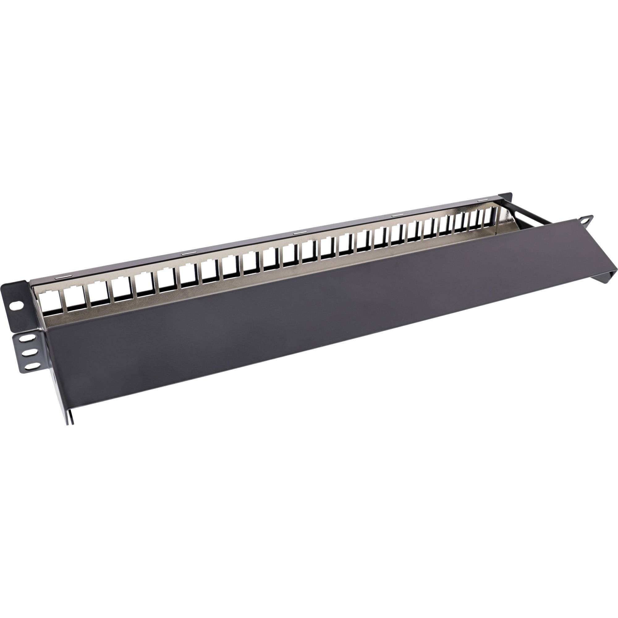 InLine® patchpaneel 24-voudig, Keystone leeg patchpaneel met uittrekelem.,19",1U-3