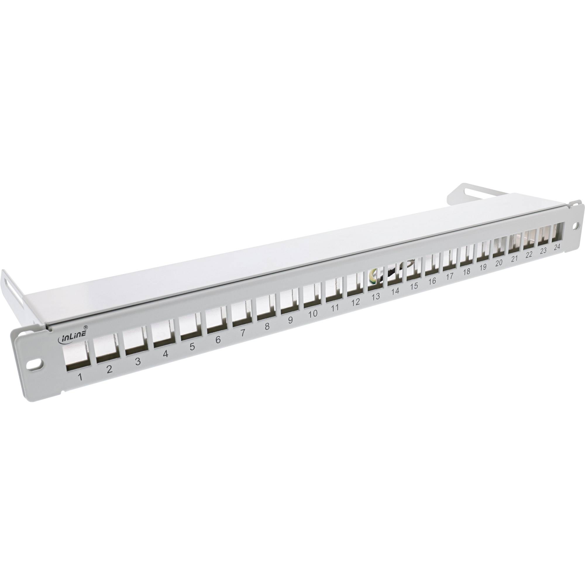 InLine® patchpaneel 24-voudig, Keystone leeg patchpaneel met uittrekelem.,19",1U-0