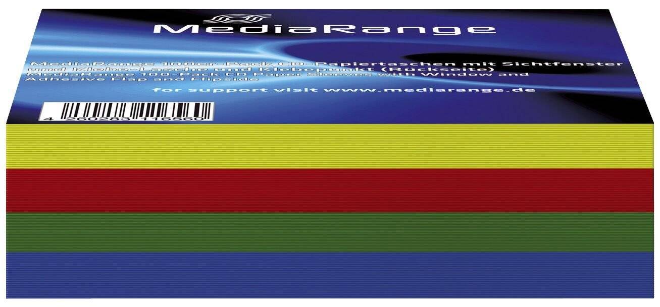 MediaRange CD Paperbag Colorpack 100 stuks met venster-4