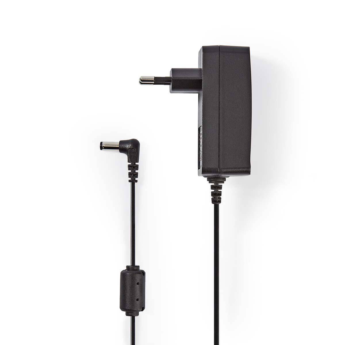 CCTV Stroomadapter | 2.0 A | 12 V DC | 5,5 x 2,1 mm Male | Male | 1.50 m | Zwart-0