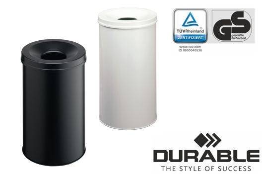 Durable 330710 Prullenbak 60 l (Ø x h) 375 mm x 662 mm Staal Grijs 1 stuk(s)-1