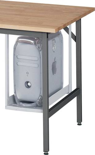 PC-houder H500xB150-230 mm lichtgrijs, RAL 7035 staalplaat RAU-0