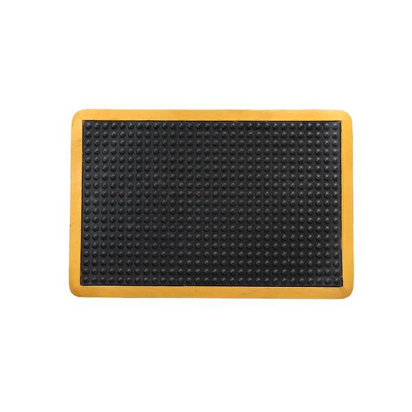 Ergonomische werkplaatsmat - Anti vermoeidheidsmat - Met gele rand - 60x90 cm