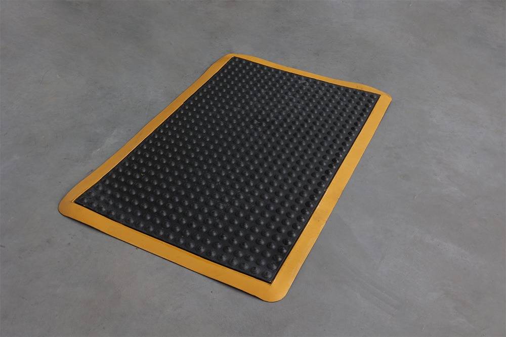 Ergonomische werkplaatsmat - Anti vermoeidheidsmat - Met gele rand - 60x90 cm-3