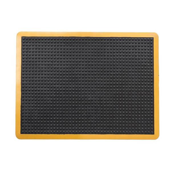 Ergonomische werkplaatsmat - Anti vermoeidheidsmat - Met gele rand - 90x120 cm