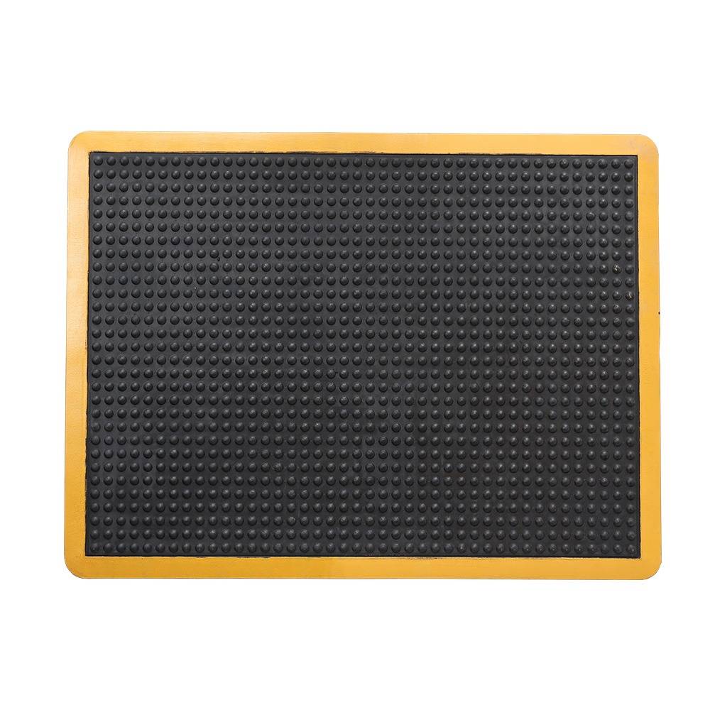 Ergonomische werkplaatsmat - Anti vermoeidheidsmat - Met gele rand - 90x120 cm-0