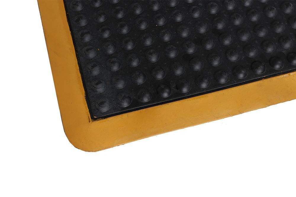 Ergonomische werkplaatsmat - Anti vermoeidheidsmat - Met gele rand - 90x120 cm-1