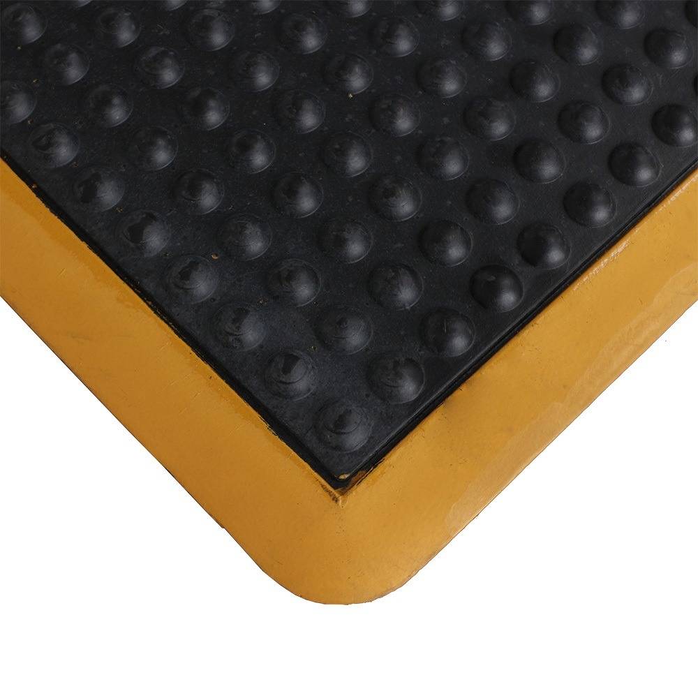 Ergonomische werkplaatsmat - Anti vermoeidheidsmat - Met gele rand - 90x120 cm-2