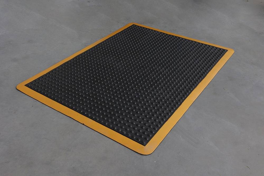 Ergonomische werkplaatsmat - Anti vermoeidheidsmat - Met gele rand - 90x120 cm-3