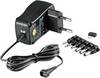 Goobay 67950 Netvoedingsmodule 3 V/DC, 4.5 V/DC, 5 V/DC, 6 V/DC, 7.5 V/DC, 9 V/DC, 12 V/DC 0.6 A 7.2 W Uitgangsspanning regelbaar, Met C8-Eurostekker, Gestabiliseerd