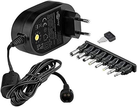 Goobay 5 V - 15 V Universal-Netzteil inkl. 8x DC-Adapter - max. 36 W und 3 A, Kabellänge 1,8 m