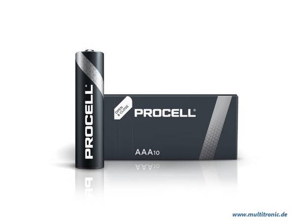 DURACELL - PROCELL ALKALINEBATTERIJ 1.5 V - LR03/AAA - 10 st.