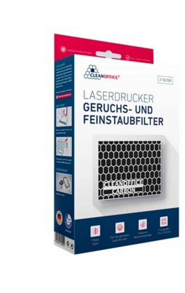 Schone kantoorprinter fijnstoffilter koolstof 150x120x50mm 2-pack