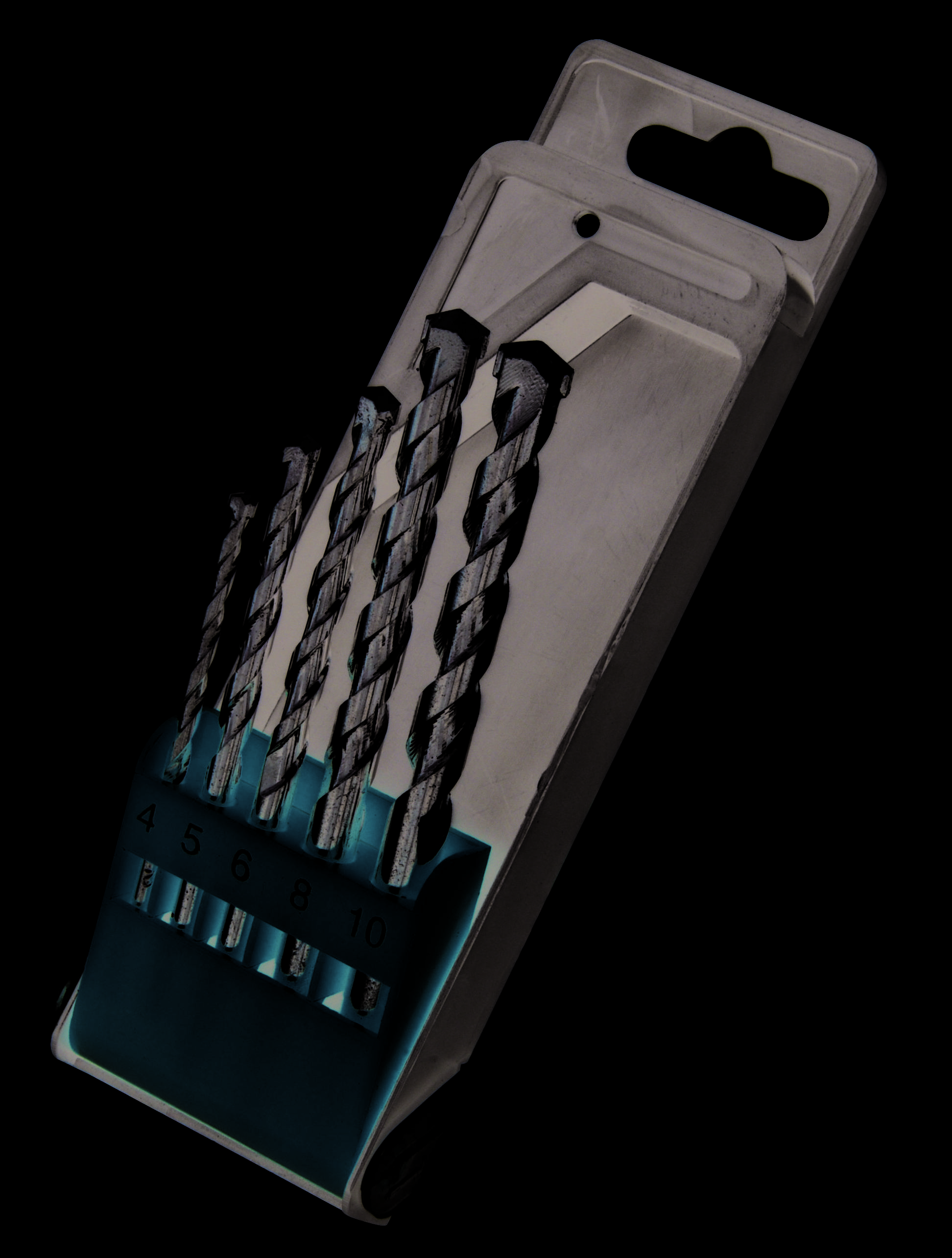 AVIT AV08010 Carbide Steen-spiraalboorset 5-delig 4 mm, 5 mm, 6 mm, 8 mm, 10 mm Cilinderschacht 1 set(s)-0