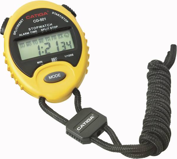 Race CG501 Digitale stopwatch Geel, Zwart Conrad.nl