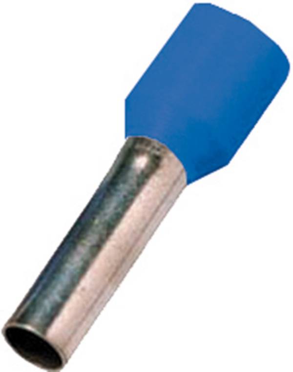 Intercable adereindhuls 0,75mm² lengte 8mm Deels geïsoleerd blauw zak 100 st