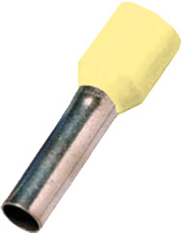 Intercable adereindhuls 0,25mm² lengte 8mm Deels geïsoleerd lichtgeel zak 100 st