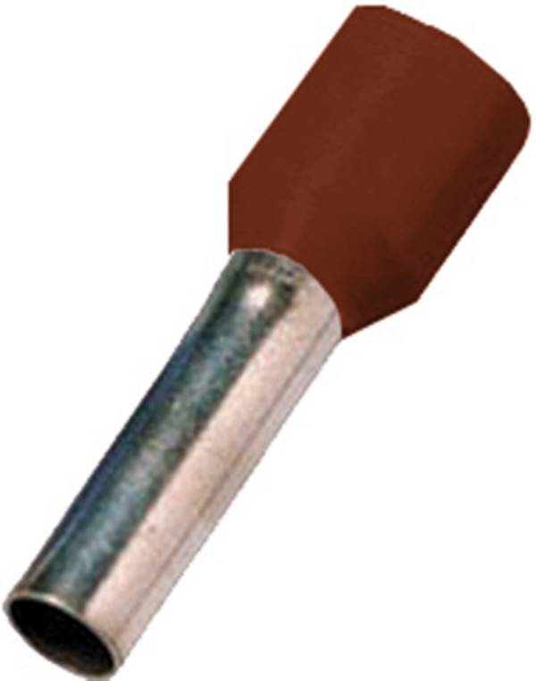 Intercable adereindhuls 10mm² lengte 12mm Deels geïsoleerd bruin zak 100 st