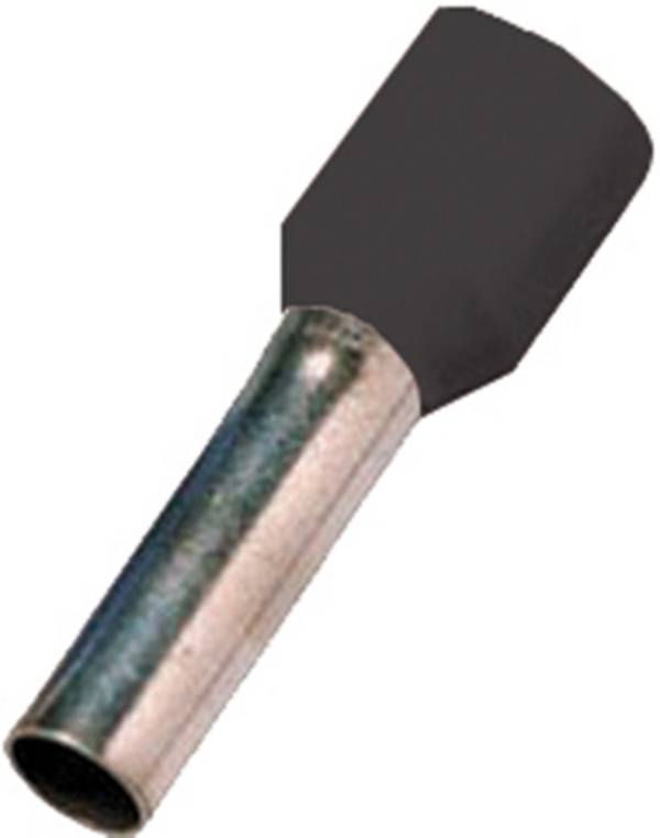 Intercable deels geïsoleerde adereindhuls DIN 1,5mm² Hulslengte 12mm zwart Zak1.000st