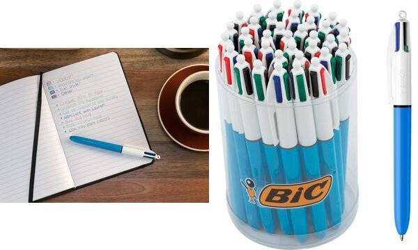 BIC 3086126617930 BIC - Colours Original 4-kleurenbalpen, medium, klassieke inktkleuren, tubo van 36 stuks-2
