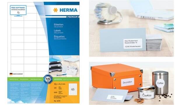 HERMA adresetiketten A4 wit 99,1x38,1 mm papier 1400 stuks.-9