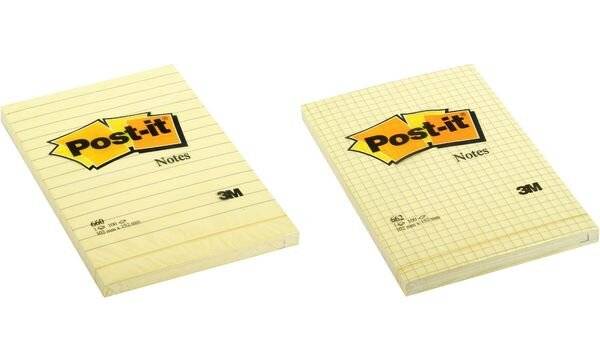 Post-it 3134375014243 Post-it - Memoblok 660 lijn 102x152mm canary yellow-1