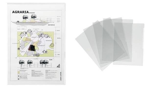 Duurzame, transparante A3-documenthoezen, verpakking van 10 stuks.-10