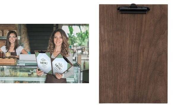 SECURIT MENU CLIPBOARD A4 WALN-5
