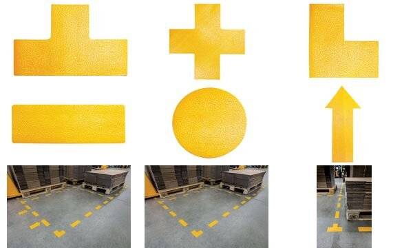 Duurzame parkeerplaatsmarkeringen, T-vormig, zak met 10 stuks-3