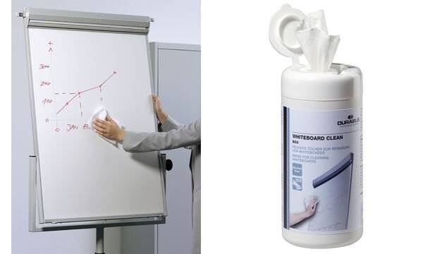 DURABLE Whiteboard Clean schoonmaakdoekjes doos à 100 wit-5